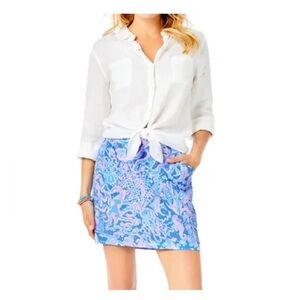 Lilly Pulitzer Jonas Skort in Boca Blue Sea What I Sea Women's Size 12